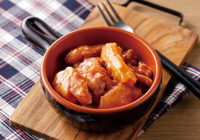 鶏肉とじゃがいものトマト煮：写真