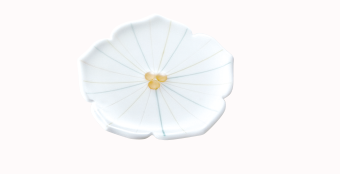 花形中皿（ホワイト）
