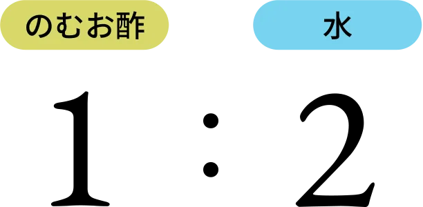 のむお酢1:水2