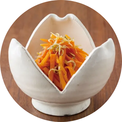 にんじんとちりめんのしりしりのイメージ