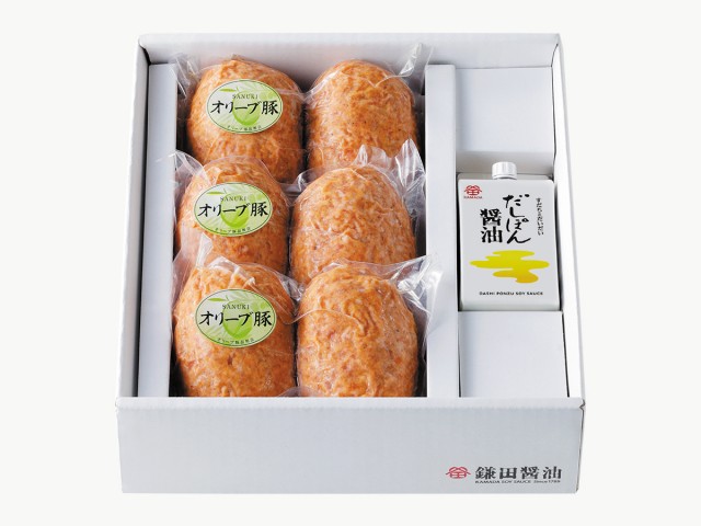 オリーブ豚生ハンバーグセット