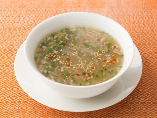 春雨とひき肉の中華スープ