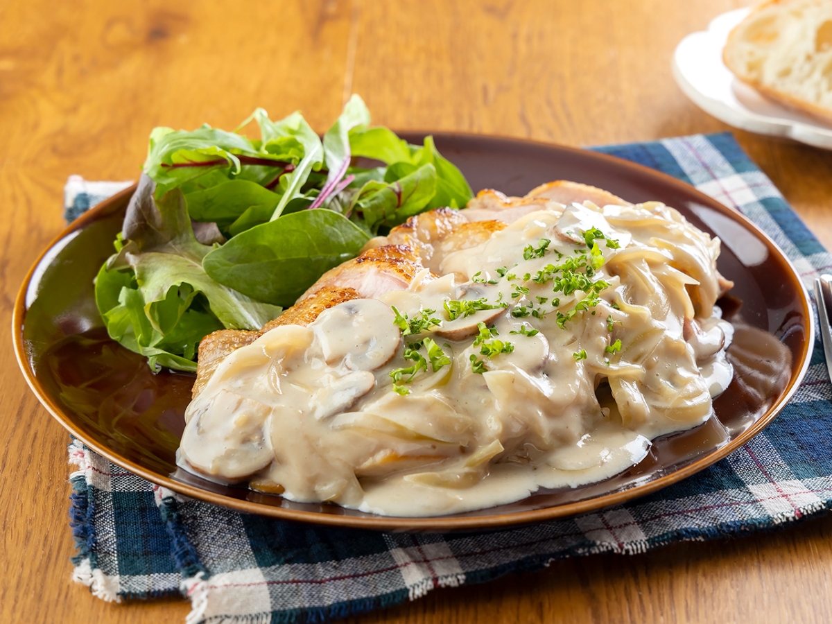 チキンの和風クリームソースがけ｜カマダレシピ｜鎌田醤油（かまだ