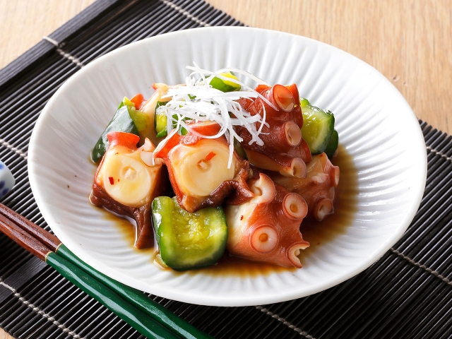タコときゅうりのピリ辛和え｜カマダレシピ｜鎌田醤油（かまだしょうゆ