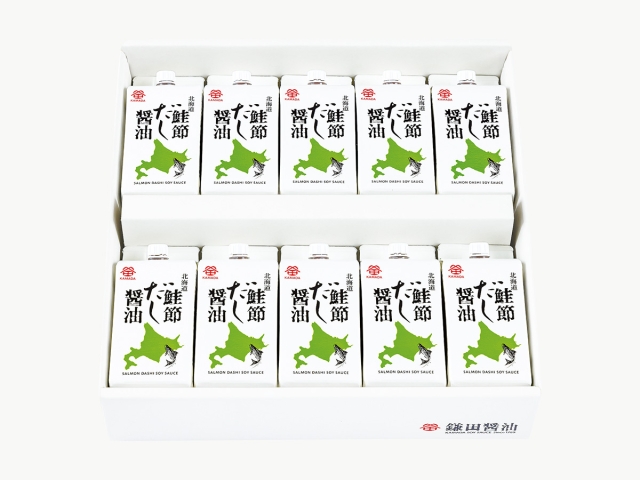 北海道 鮭節だし醤油 200㎖ 10ヶ入