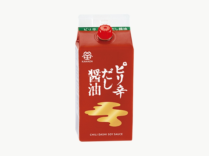 ナカリ JAS特級規格　さしみたまり醤油 赤 １ケース（6本入り） ピリ辛だし醤油｜鎌田醤油（かまだしょうゆ）公式通販サイト