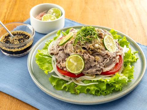 冷やし牛しゃぶの香味のせ