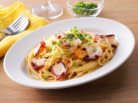 タコの和風パスタ