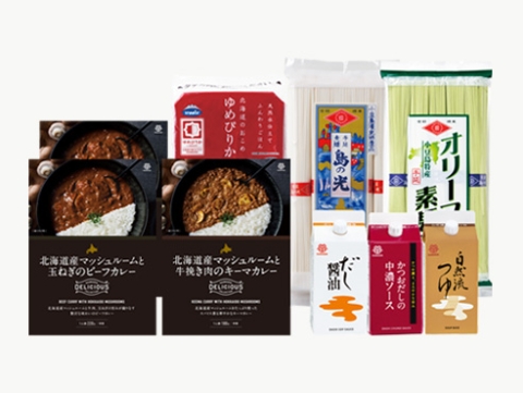 夏の仕送り カレーと麺セット