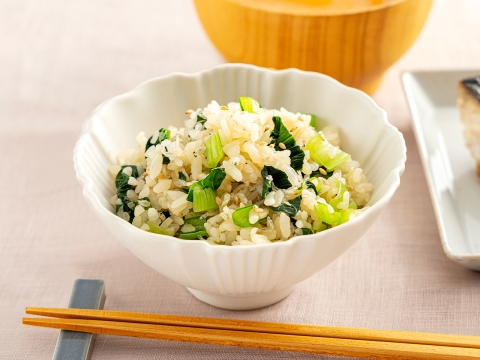 青菜としらすの混ぜご飯
