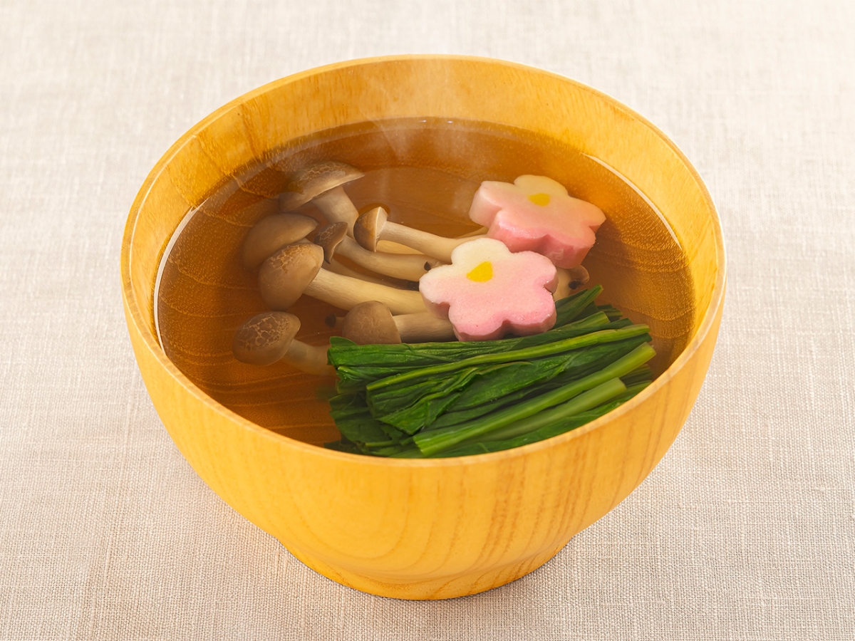 ほうれん草としめじのお吸い物