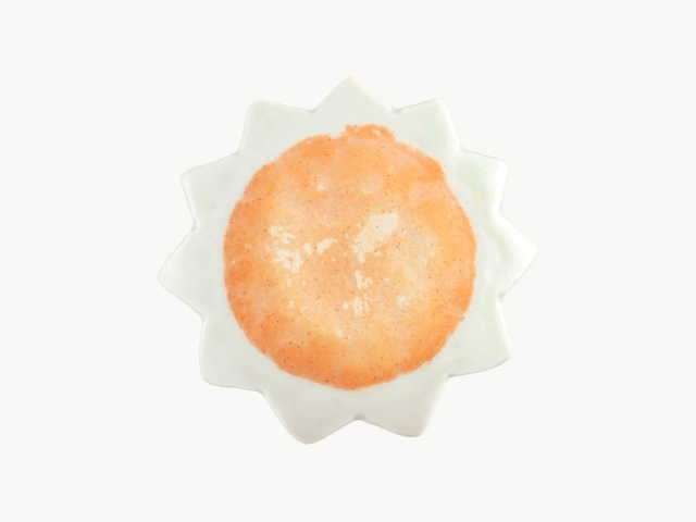 灰青秞ダリア豆豆皿