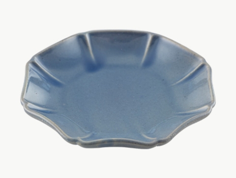 一花小皿（薄群青）