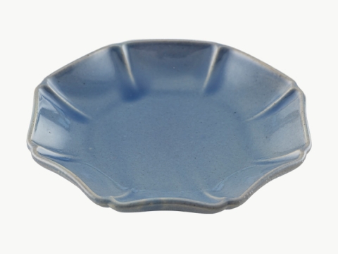 一花小皿（薄群青）