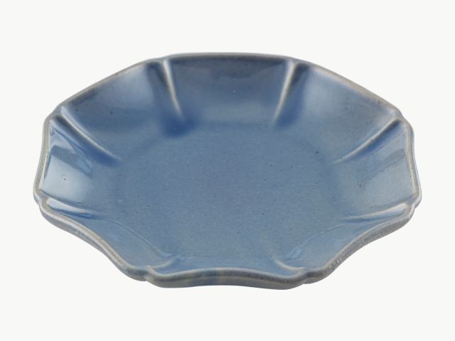一花小皿（薄群青）