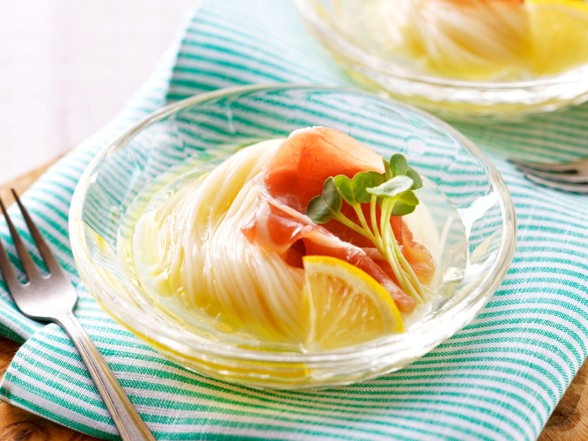 生ハムとレモンのそうめんサラダ