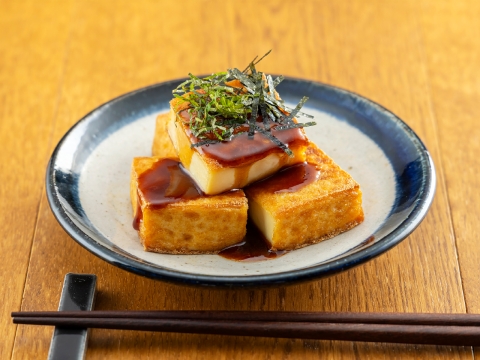 厚揚げのだし醤油バターソースがけ