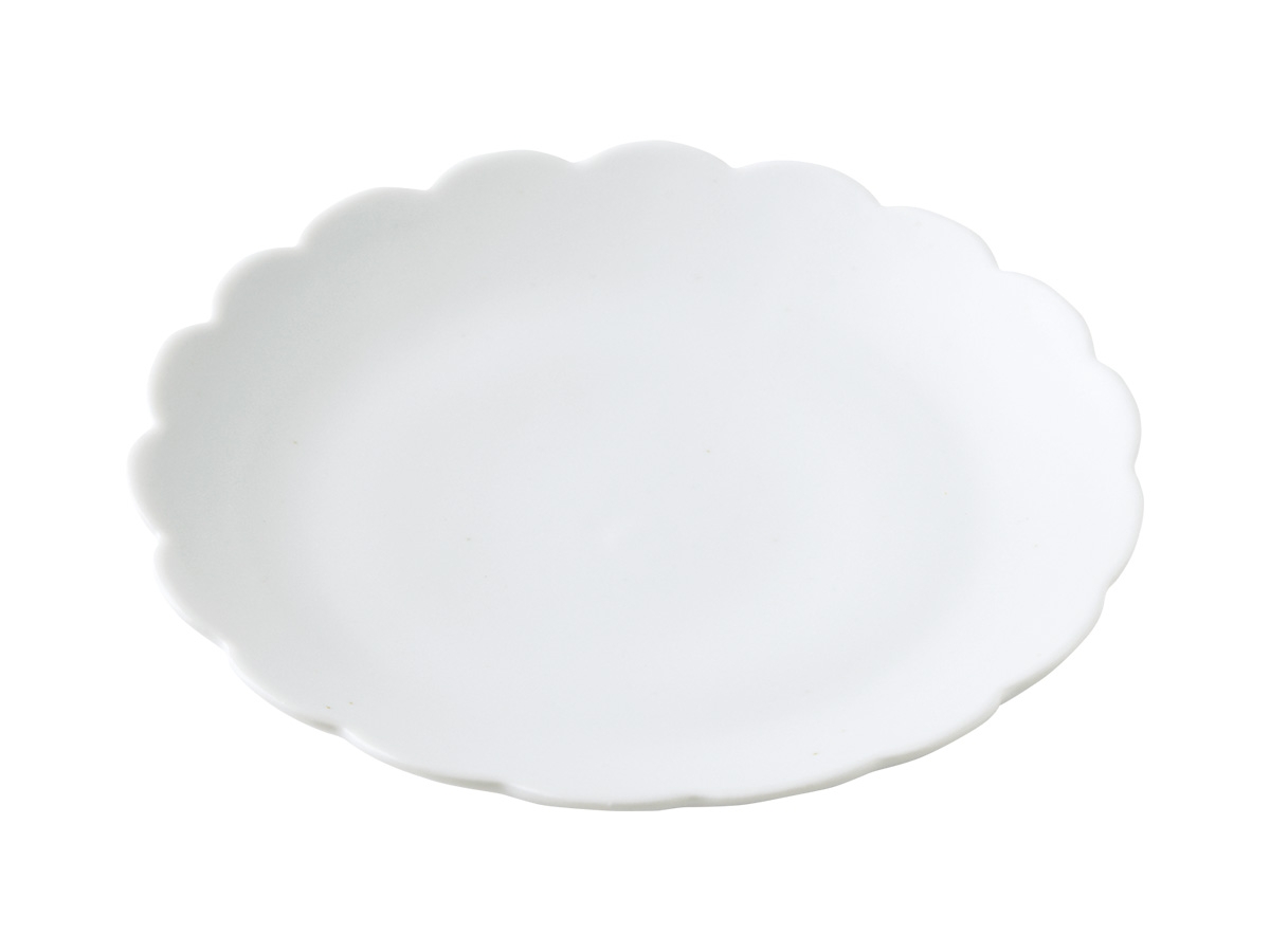 白磁 輪花5.3寸皿