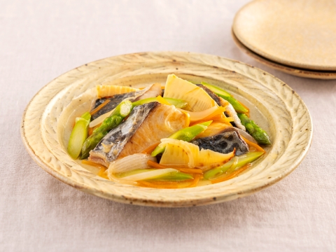 サワラの春野菜あんかけ