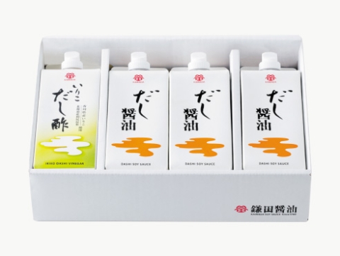 だし醤油といりこだし酢セット 4本入