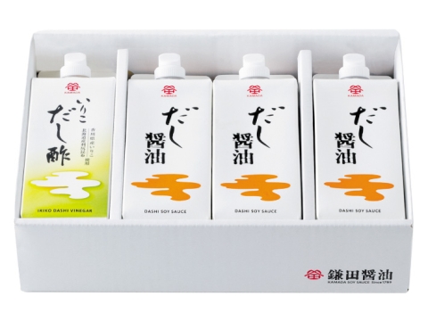 だし醤油といりこだし酢セット 4本入