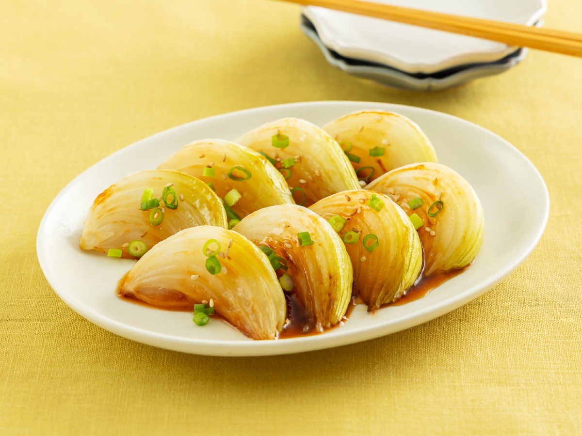 焼き新玉ねぎのぽん酢かけ