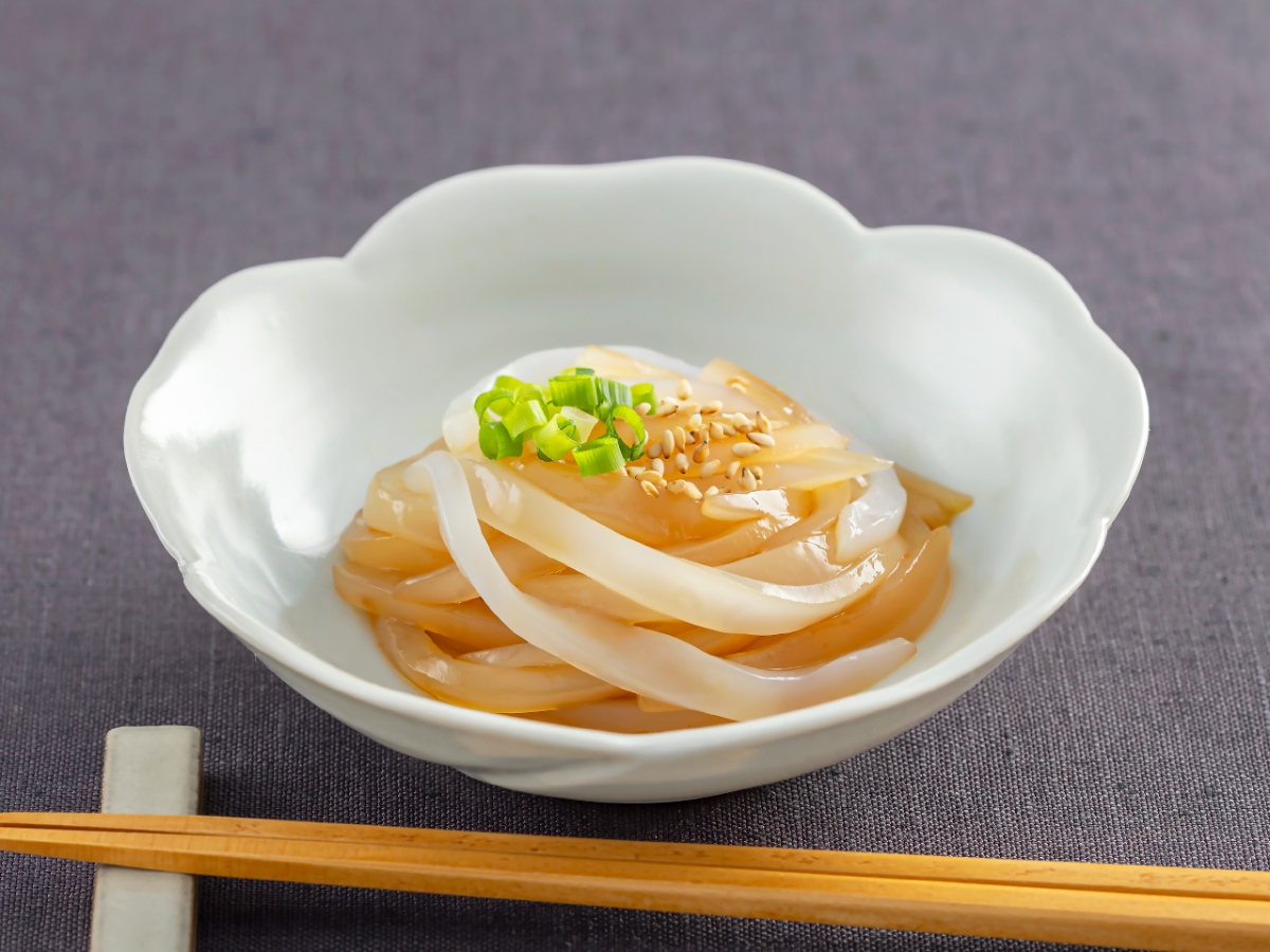 イカのあまくちだし醤油和え