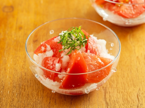 トマトのおろしだし酢和え