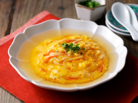 かに玉あんかけ