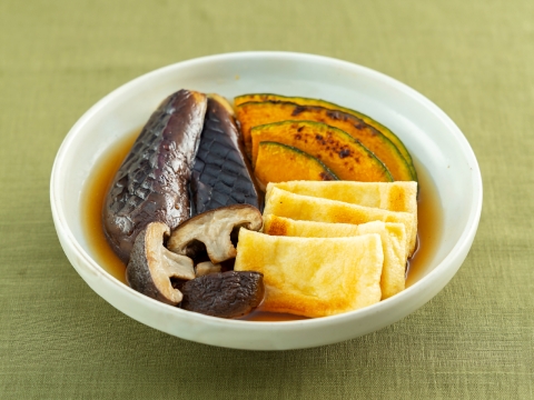 野菜と油揚げの焼き浸し